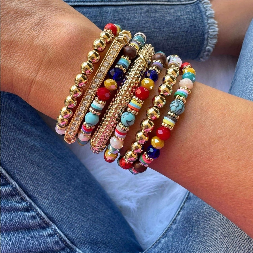 Park Lane HEARTLAND Beaded Bracelets, Set of 5, Stretch to Fit, Boho-Chic, NWT - Picture 3 of 9